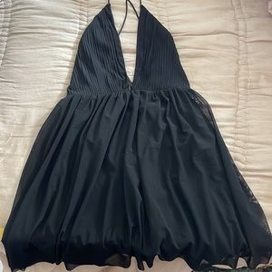 TOBI black strapped tank with cross back size medium